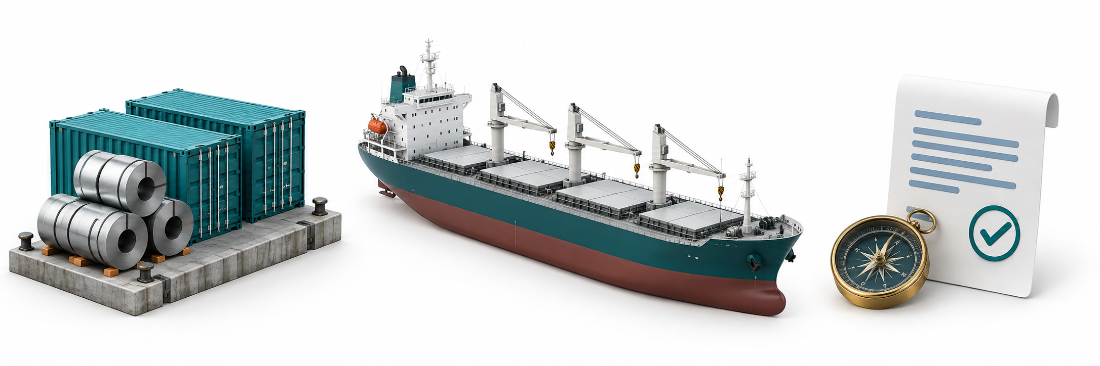 Steel cargo, a geared bulk carrier and a commercial offer document