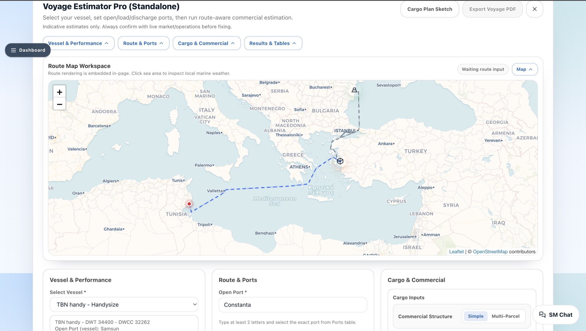 Voyage Estimator Pro